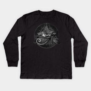 Egyptian Eye of Horus - Wadjet Kids Long Sleeve T-Shirt